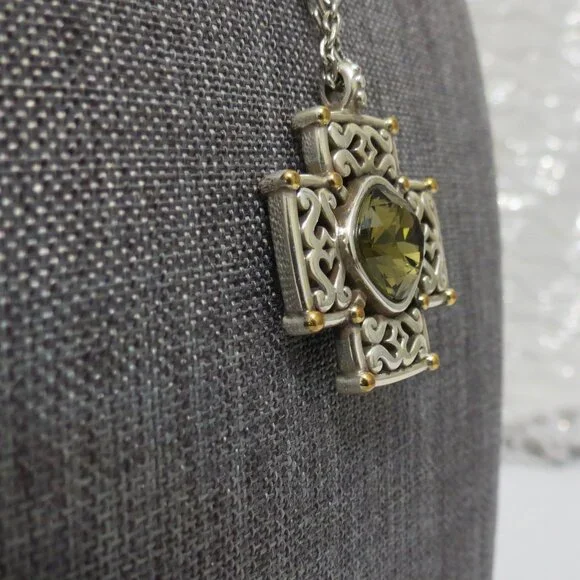 Brighton Deauville Silver and Gold Cross Necklace - Picture 8 of 8